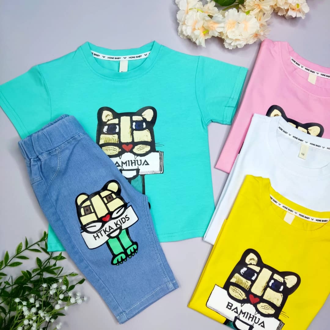 ست تیشرت و شلوارک ببری